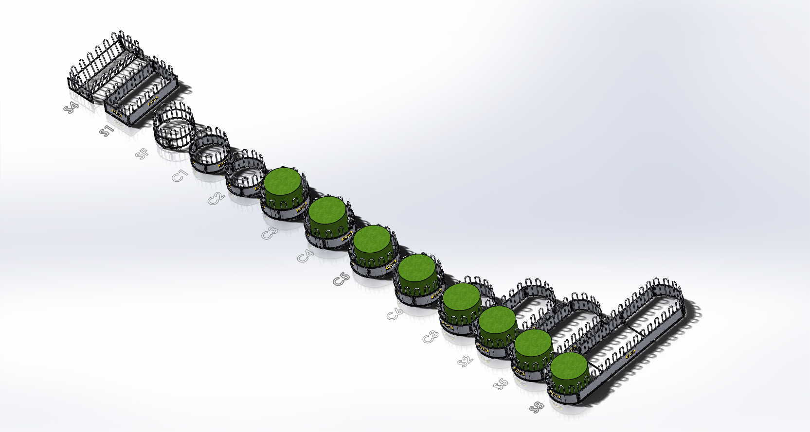 A 3D over view of our range of stock feeders